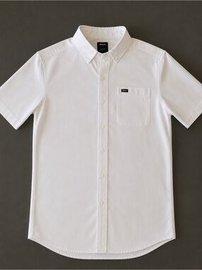 RVCA White Short-Sleeve Button-Down Shirt